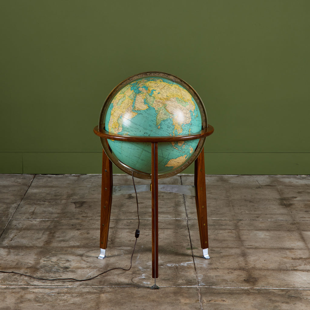 Rand McNally Illuminated Globe with Stand by Edward Wormley – DEN