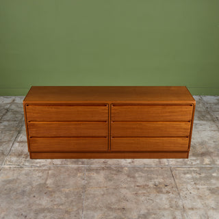 Six Drawer Teak Dresser by Nils Jonsson for Tørring Møbelfabrik