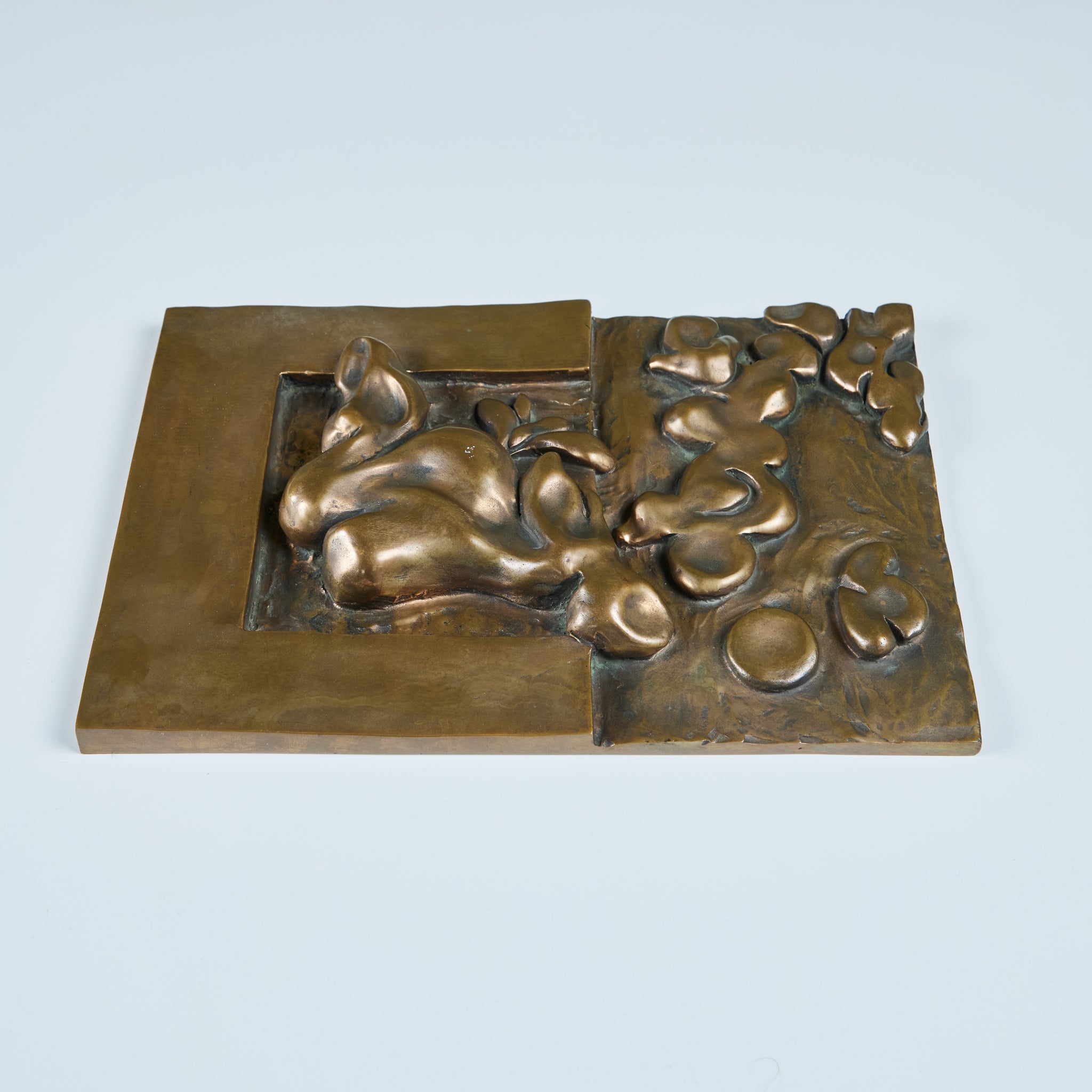 Abstract Cast Bronze Decorative Plaque