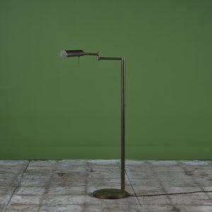 Koch & Lowy Style Patinated Brass Floor Lamp