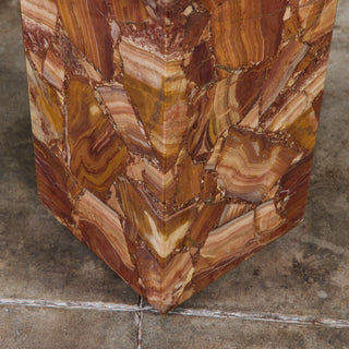 Arturo Pani Onyx Pedestal Side Table for Muller of Mexico