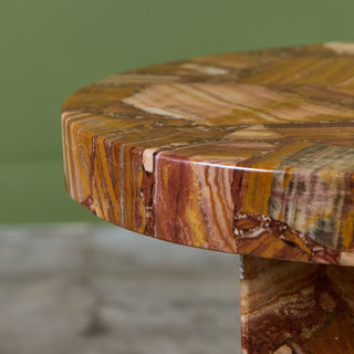 Arturo Pani Onyx Pedestal Side Table for Muller of Mexico