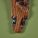 Alphaious Campbell Wood Carved Profile of a Man