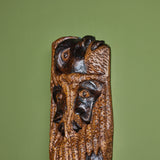 Alphaious Campbell Wood Carved Profile of a Man