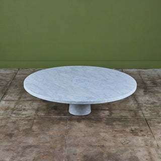 Angelo Mangiarotti Carrara Marble Coffee Table for Skipper