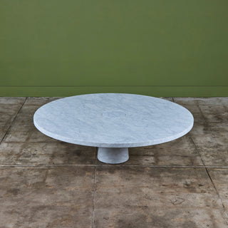 Angelo Mangiarotti Carrara Marble Coffee Table for Skipper