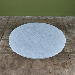 Angelo Mangiarotti Carrara Marble Coffee Table for Skipper