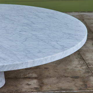 Angelo Mangiarotti Carrara Marble Coffee Table for Skipper