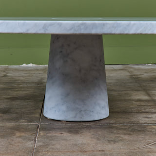 Angelo Mangiarotti Carrara Marble Coffee Table for Skipper