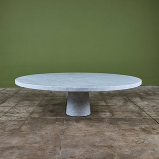 Angelo Mangiarotti Carrara Marble Coffee Table for Skipper
