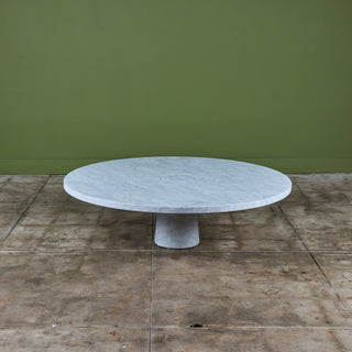 Angelo Mangiarotti Carrara Marble Coffee Table for Skipper