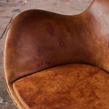 Leather Egg Chair by Arne Jacobsen