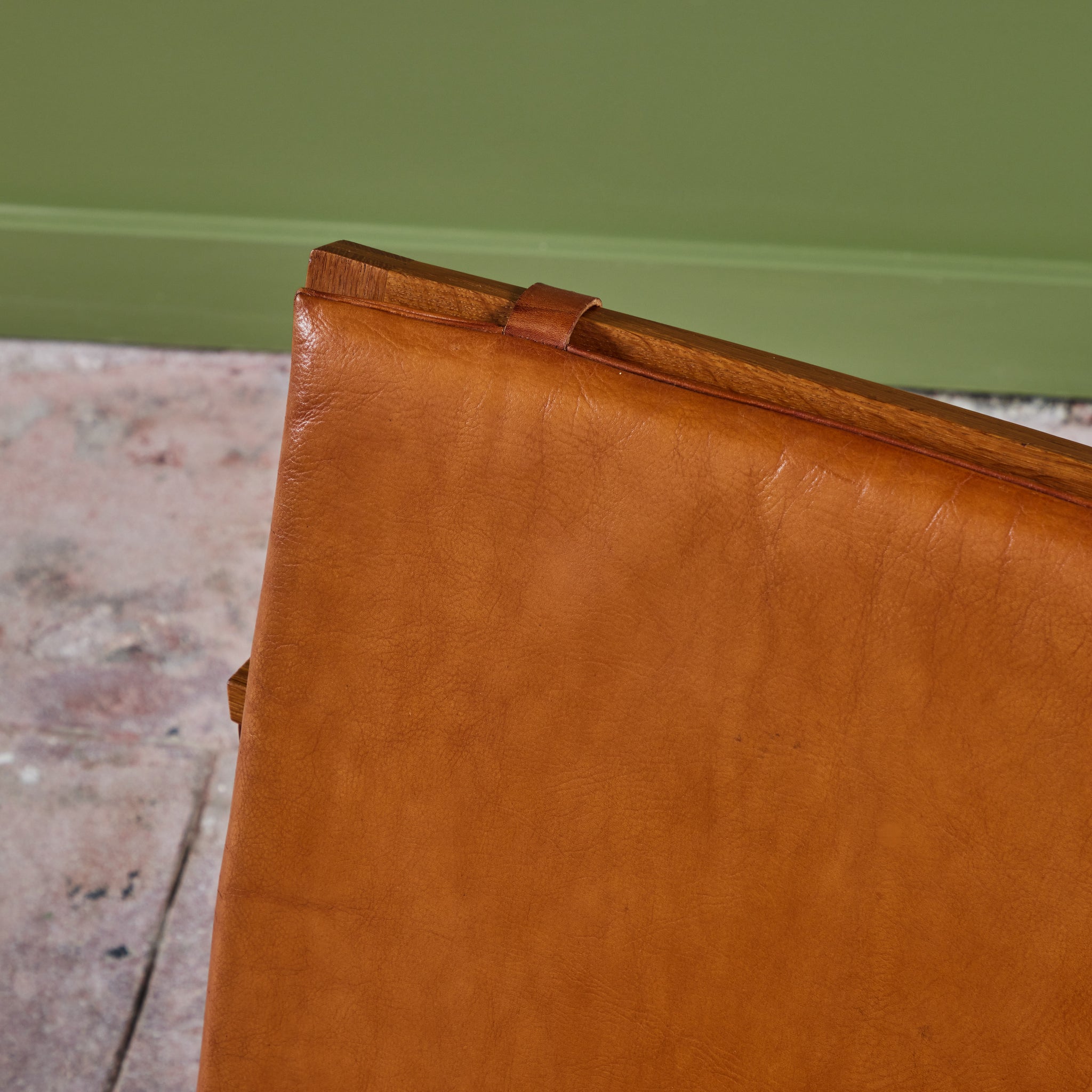 Pair of Arne Karlsen and Peter Hjort Leather and Cane Lounge Chairs