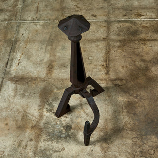 Arts and Crafts Andirons for Bradley and Hubbard