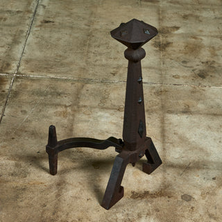 Arts and Crafts Andirons for Bradley and Hubbard
