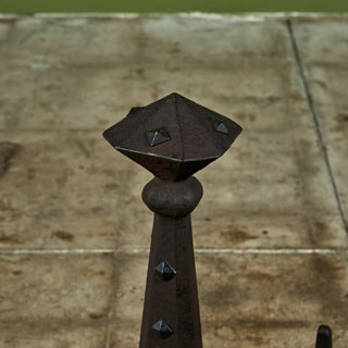 Arts and Crafts Andirons for Bradley and Hubbard