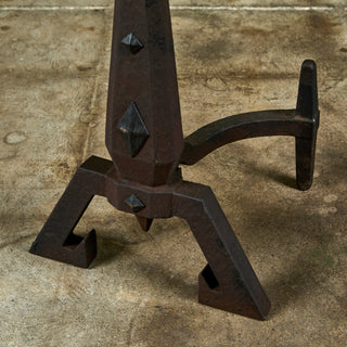 Arts and Crafts Andirons for Bradley and Hubbard