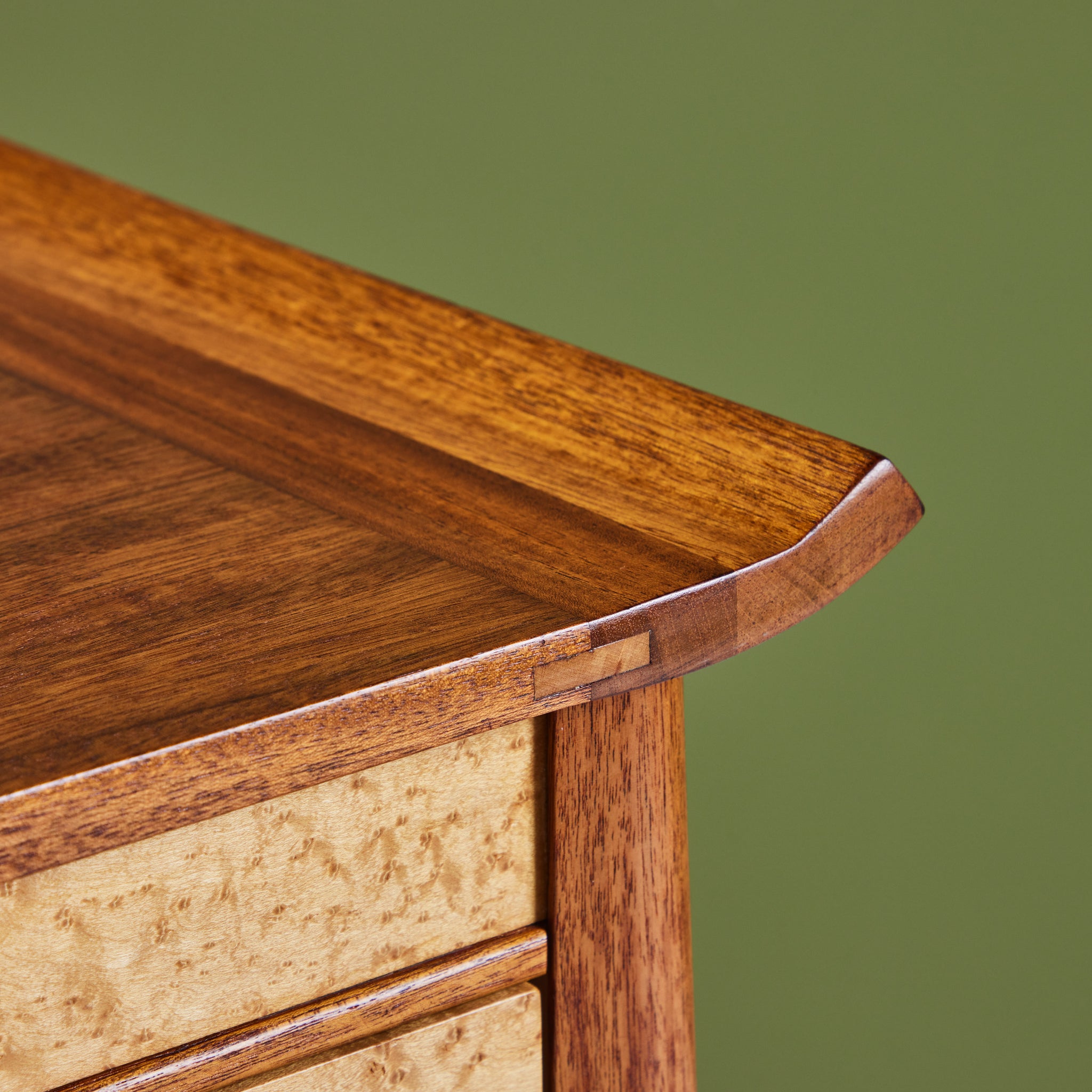 Birdseye Maple and Mahogany Jewelry Box