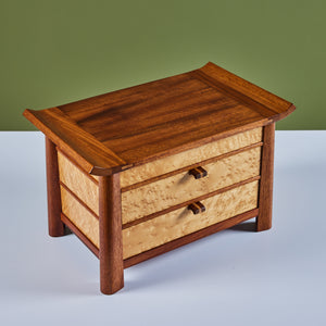 Birdseye Maple and Mahogany Jewelry Box