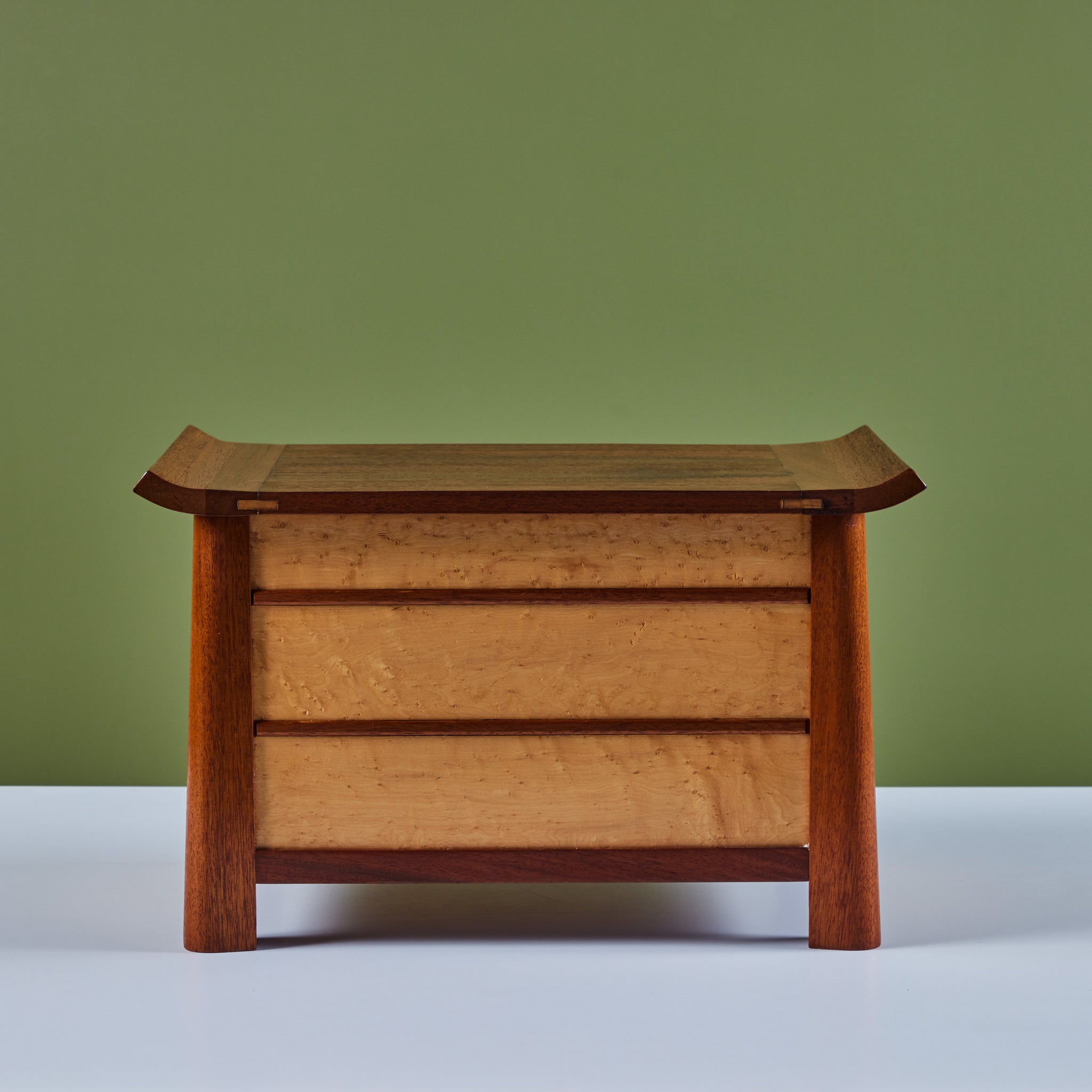 Birdseye Maple and Mahogany Jewelry Box