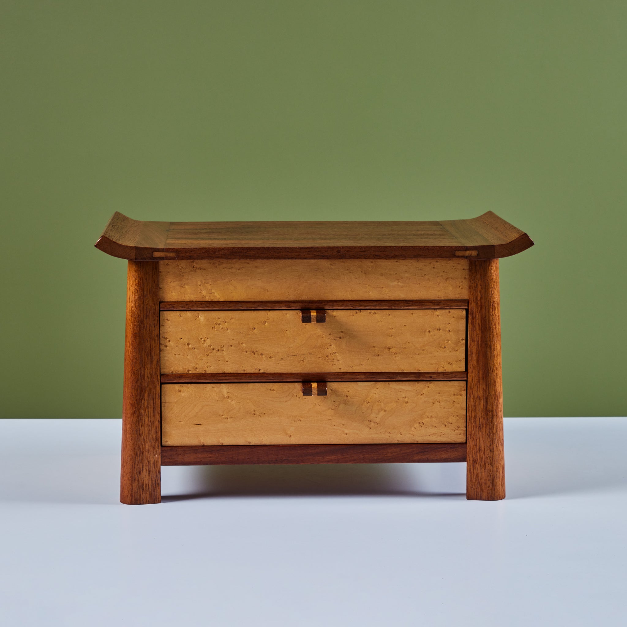 Birdseye Maple and Mahogany Jewelry Box