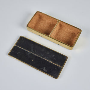 Ben Seibel Leather and Brass Lidded Box for Jenfred-Ware
