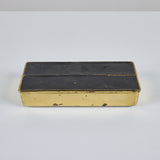 Ben Seibel Leather and Brass Lidded Box for Jenfred-Ware