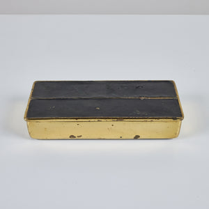 Ben Seibel Leather and Brass Lidded Box for Jenfred-Ware
