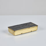 Ben Seibel Leather and Brass Lidded Box for Jenfred-Ware
