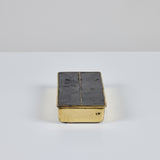Ben Seibel Leather and Brass Lidded Box for Jenfred-Ware