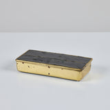 Ben Seibel Leather and Brass Lidded Box for Jenfred-Ware