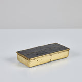Ben Seibel Leather and Brass Lidded Box for Jenfred-Ware