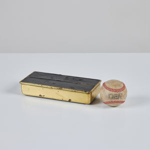 Ben Seibel Leather and Brass Lidded Box for Jenfred-Ware