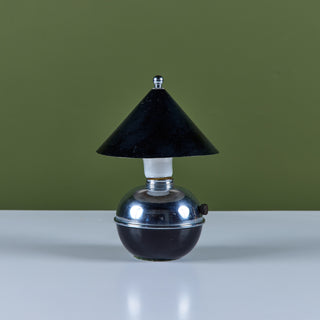 Chrome and Enamel Shade Glow Lamp by Ruth Gerth for Chase
