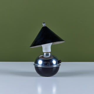 Chrome and Enamel Shade Glow Lamp by Ruth Gerth for Chase