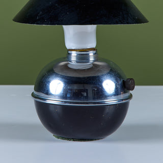 Chrome and Enamel Shade Glow Lamp by Ruth Gerth for Chase