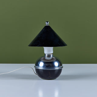 Chrome and Enamel Shade Glow Lamp by Ruth Gerth for Chase
