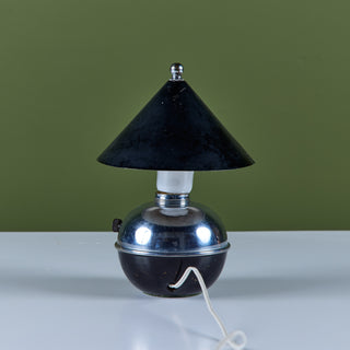 Chrome and Enamel Shade Glow Lamp by Ruth Gerth for Chase