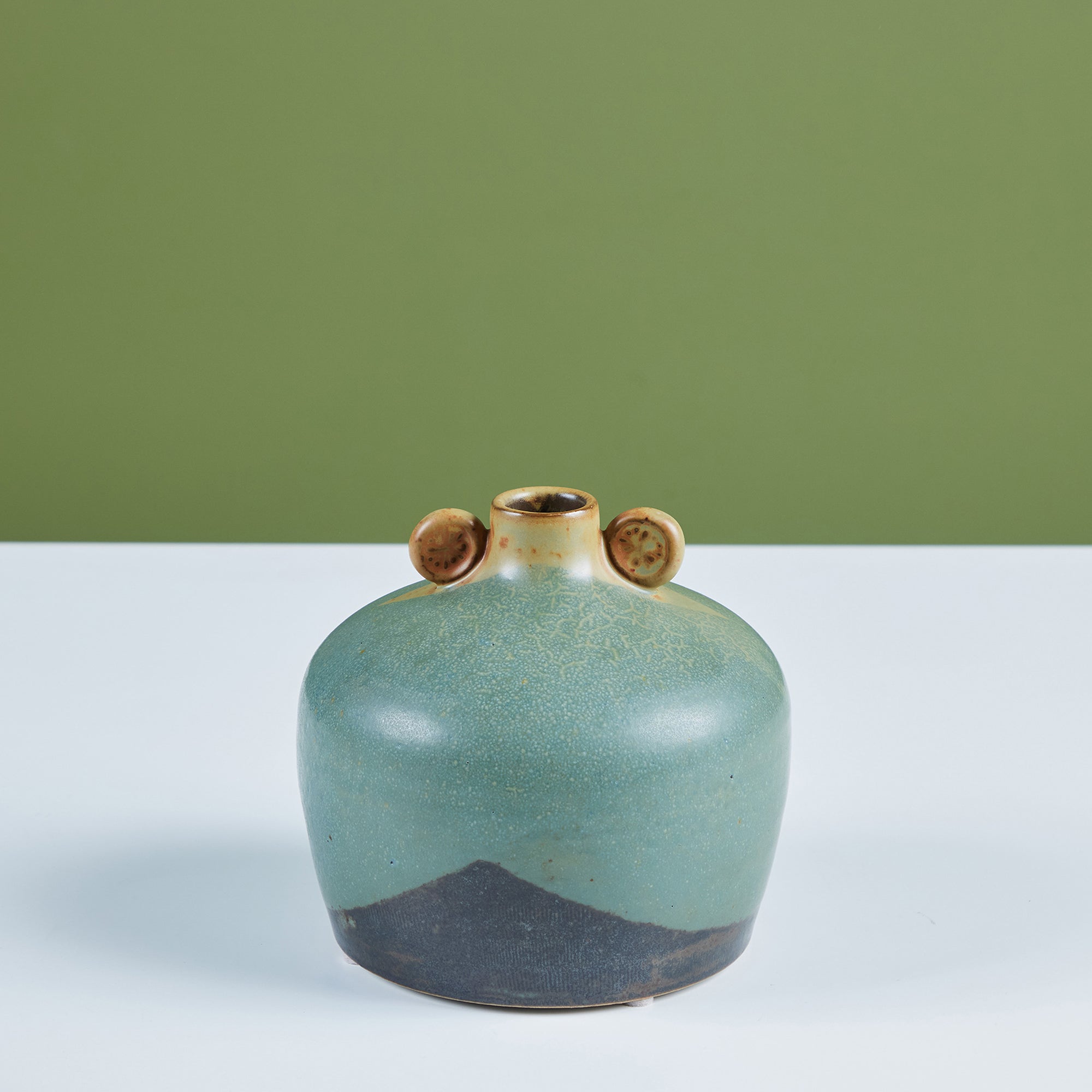 Glazed Weed Pot with Round Handles