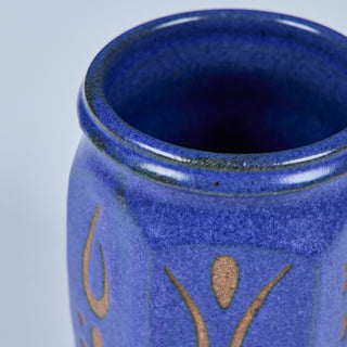 Etched Stoneware Glazed Cup