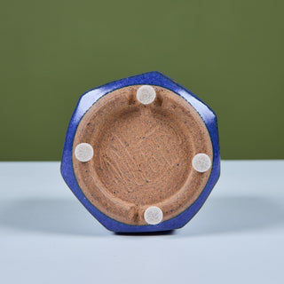 Etched Stoneware Glazed Cup