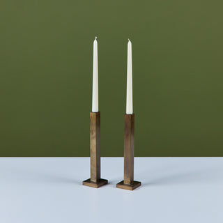 Pair of Petite Brass Candlesticks by Martha Sturdy