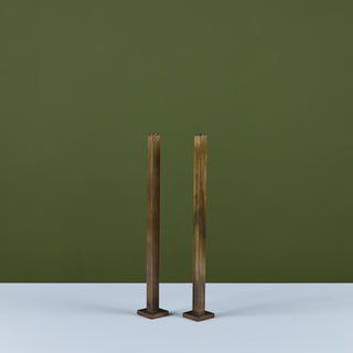 Pair of Tall Brass Candlesticks by Martha Sturdy