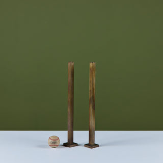 Pair of Tall Brass Candlesticks by Martha Sturdy