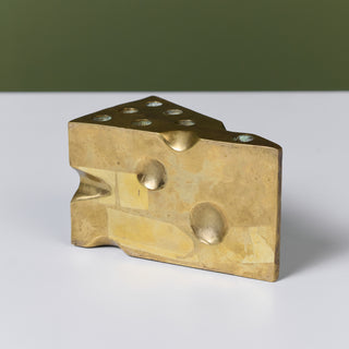 Brass Swiss Cheese Pen Holder