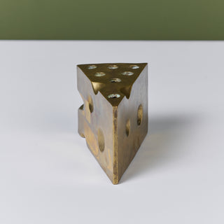 Brass Swiss Cheese Pen Holder