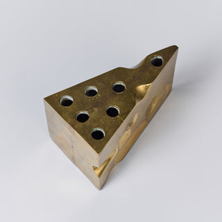 Brass Swiss Cheese Pen Holder