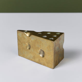 Brass Swiss Cheese Pen Holder