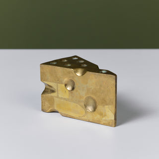 Brass Swiss Cheese Pen Holder