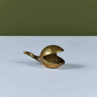 Brass Open Mouth Whale Ashtray